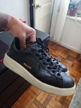 Golden Goose Purestar Size 39 Black Leather